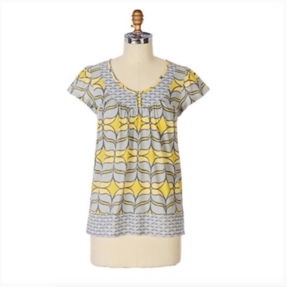 Anthropologie Tops - Ric Rac Anthropologie Lemon Drop Tee